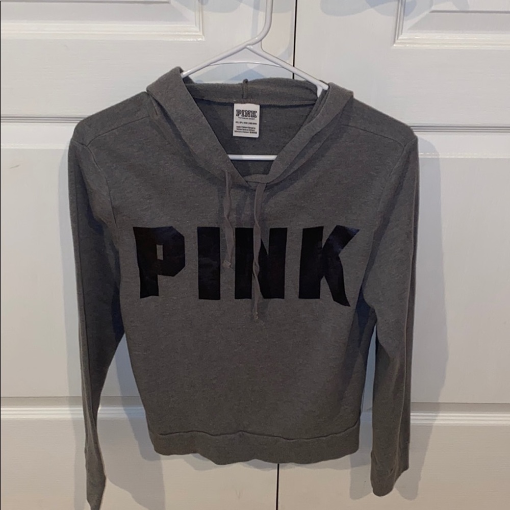 size xs grey sweatshirt from pink